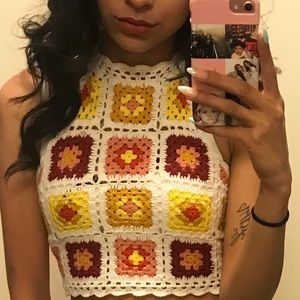 Cute top multi color crop